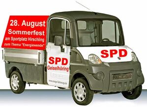 Zum Probefahren: unser SPD e-Pick-Up